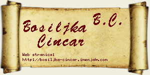 Bosiljka Cincar vizit kartica